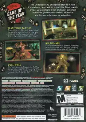 BioShock 2 (USA) box cover back